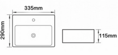 Unique D-342 Quadro Series 330 Above Counter Basin