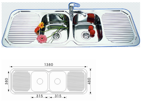 Unique Ariette Stainless Steel Sink DH-451S