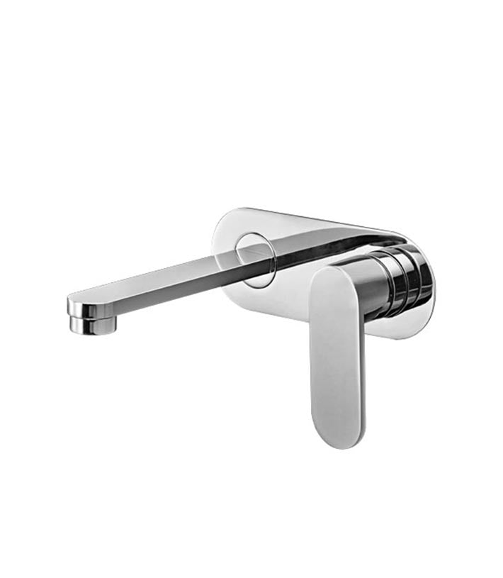 Parisi EE.01-2E220 Ellisse Wall Mixer with 220mm Spout on Plate