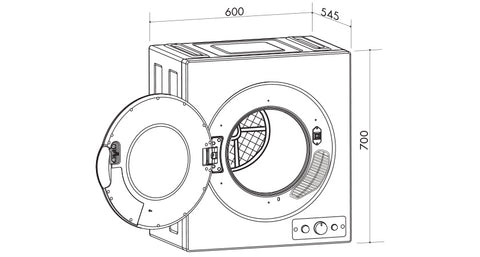 Artusi ACD60A 6Kg Front Loader Dryer
