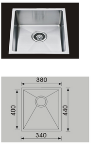 Unique Piato Stainless Steel Undermount Sink F-3844