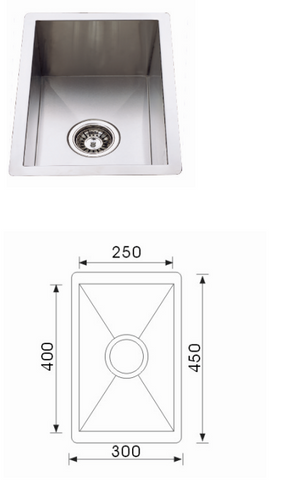 Unique Quadro Stainless Steel Undermount Sink F-4530
