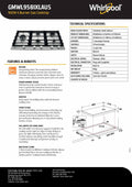 Whirlpool GMWL958IXLAUS 90cm 5 Burner Gas Cooktop