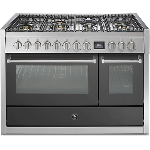 Steel Genesi GQ12SF 120cm Upright Cooker with Combi-Steam Oven and Auxiliary Oven
