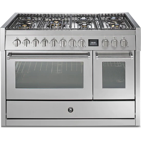 Steel Genesi GQ12SF 120cm Upright Cooker with Combi-Steam Oven and Auxiliary Oven