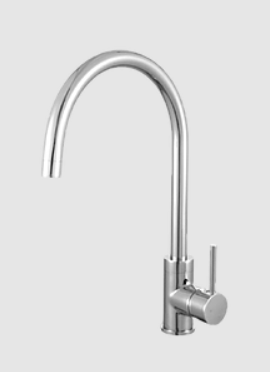 Unique H16C Kadaya Chrome Round Kitchen Sink Mixer