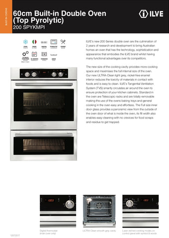 Ilve 200SPYKMPI 60cm Double Oven