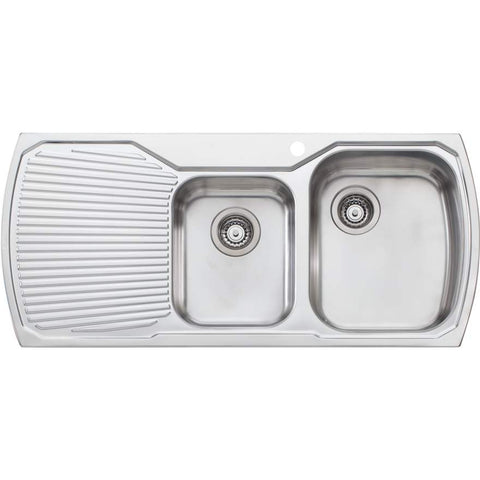 Oliveri MO711/MO712 Monet 1 & 3/4 Bowl Topmount Sink with Drainer