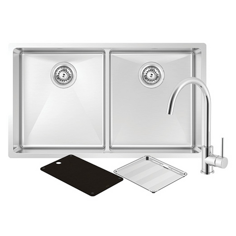 Abey MOA360DT2 Montego Double Sink with 3K4 Kitchen Mixer