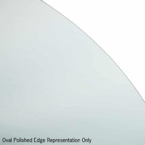 Ablaze Mirrors Oval Polished Edge Mirror with Hangers