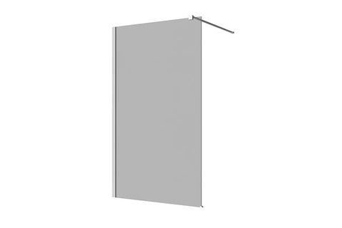 Decina M-Series 860 / 960 / 1160 Wall Fixed Panel - Tinted Glass / Chrome Fittings