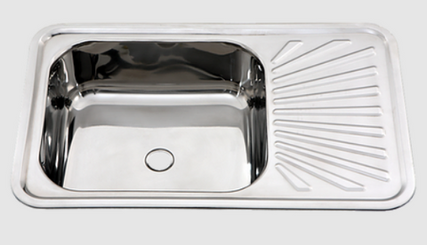 Unique NH-324N Celloette 590mm Stainless Steel Single Bowl Sink