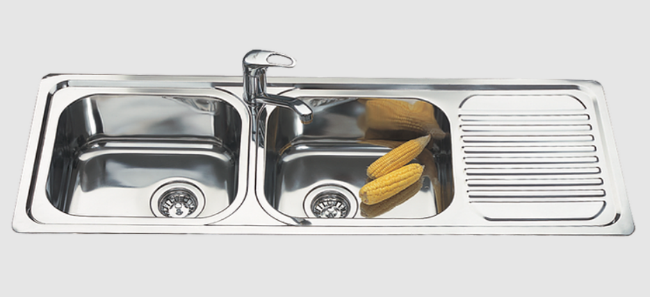 Unique NH-349S Cello 1200mm Stainless Steel Double Bowl Sink