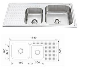 Unique Giordano Stainless Steel Sink NH-373S