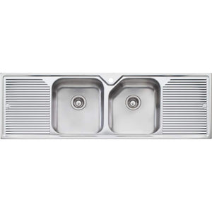 Oliveri NP653 Nu-Petite Double Bowl Topmount Sink With Double Drainer