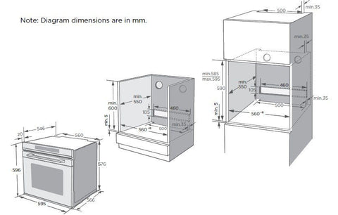 Kleenmaid OMF6041X 60cm Multifunction Oven