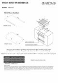 Artusi ABBQM3 60cm Built-in BBQ