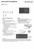 Artusi ABBQM 104cm Built-In Gas BBQ