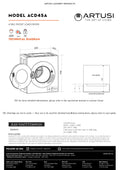 Artusi ACD45A 4.5Kg Front Loader Dryer