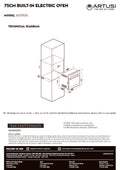 Artusi AO750X Built-in Electric Oven