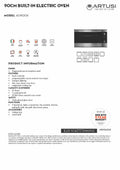 Artusi AO900X 90cm Built-In Electric Oven