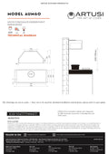 Artusi AUM60/AUM60B 60cm Concealed Undermount Rangehood