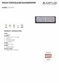 Artusi AUM90/AUM90B Concealed Undermount Rangehood