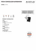 Artusi AUM90/AUM90B Concealed Undermount Rangehood