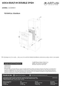 Artusi CAO888X/1 60cm Built-In Double Electric Oven