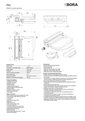 Bora Floor Stock PKT11-PKA-PKFI11 Surface Induction Tepan Set
