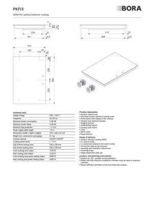 BORA PKAS3FIG Professional 3.0 Surface Induction & Gas Set