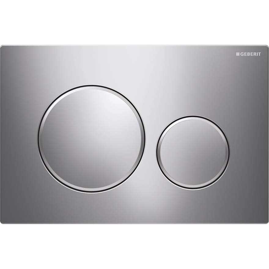 Geberit RDPPCR/RDPPBK Concealed Cistern Flush Plate with Round Buttons
