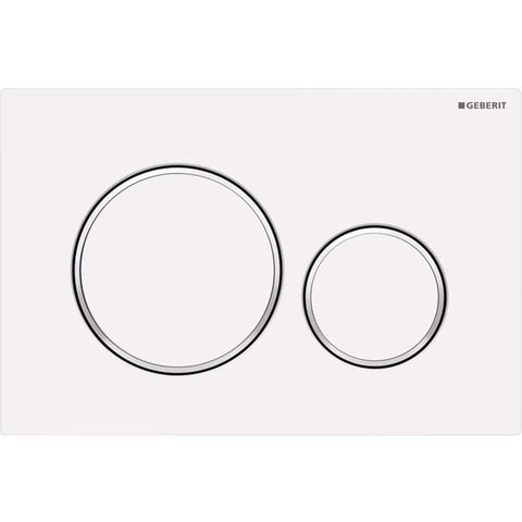 Geberit RDPPMB/RDPPWH Concealed Cistern Flush Plate with Round Buttons