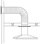 Rangehood 125mm Flue Kit Horizontal RHH5