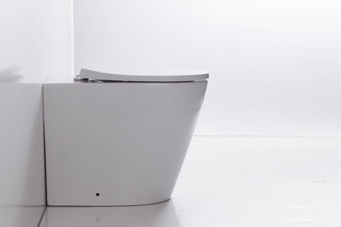 Decina REWFGESQW Renee Wall Faced Pan & Geberit In-Wall Cistern With Square Matte White Buttons