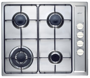 Emilia SEC64GWI 60cm Stainless Steel Gas Cooktop with Wok Burner