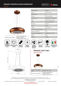 Sirius SILT 26 Valentina Collection 690∅ Ceiling Mount Recirculating Pendant Rangehood