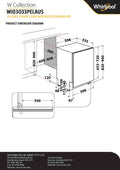 Whirlpool WIO3033PELAUS 60cm 15 Place Power Clean Integrated Dishwasher