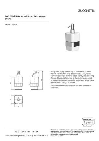 Zucchetti ZAC715 Soft Wall Mounted Soap Dispenser