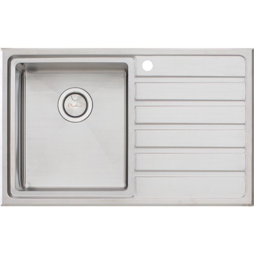 Oliveri AP1421 Apollo Single Bowl Sink with Drainer