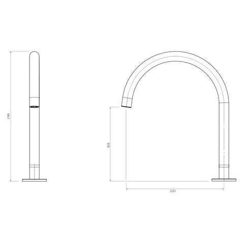 Arcisan AR015623 Hob Mounted Bath Outlet