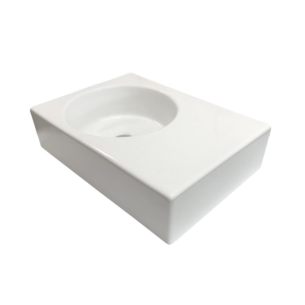 Arcisan PZ04524 Plaza 600mm Wide Wall Hung Basin - Left Hand Bowl