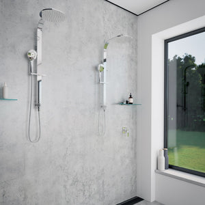 Arcisan SY02310 Synergii Shower Column with Round Showerhead and Hand Shower with Bottom Diverter