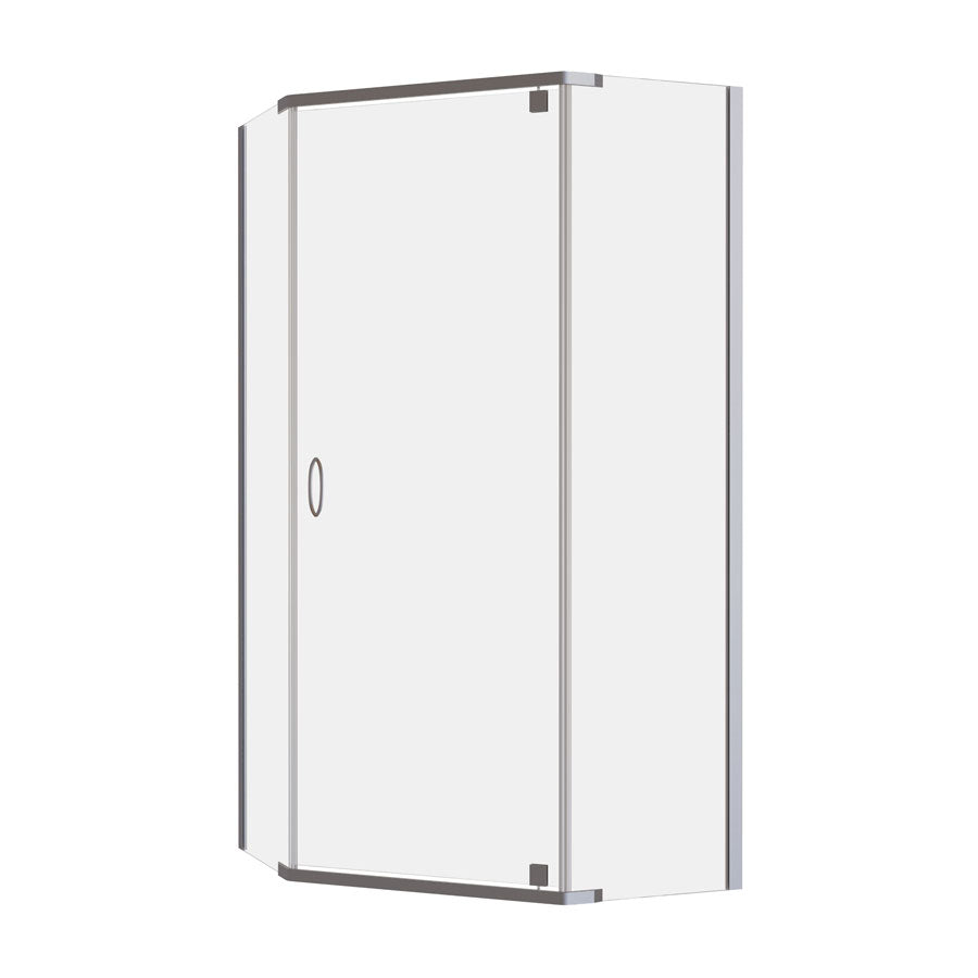 Decina CASYSANGLEDC Cascade 1000mm Angle Semi-Frameless Pivot Shower System