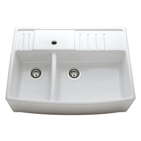Chambord CLOTAIRE-3W Bowl & A Half Ceramic Sink
