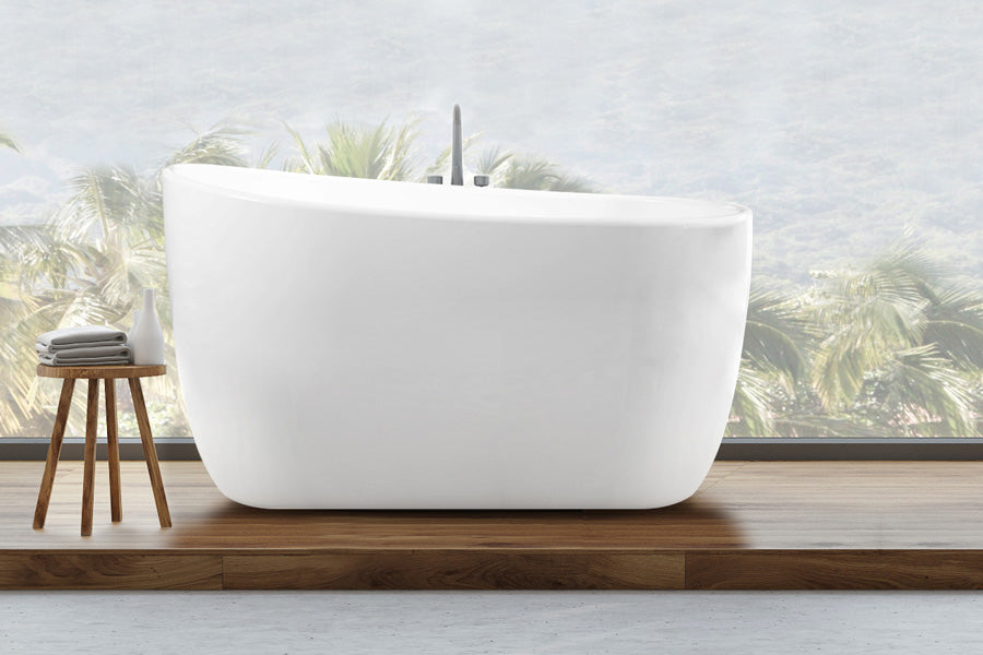 Decina CO1300W Cosmo 1300mm White Freestanding Bath