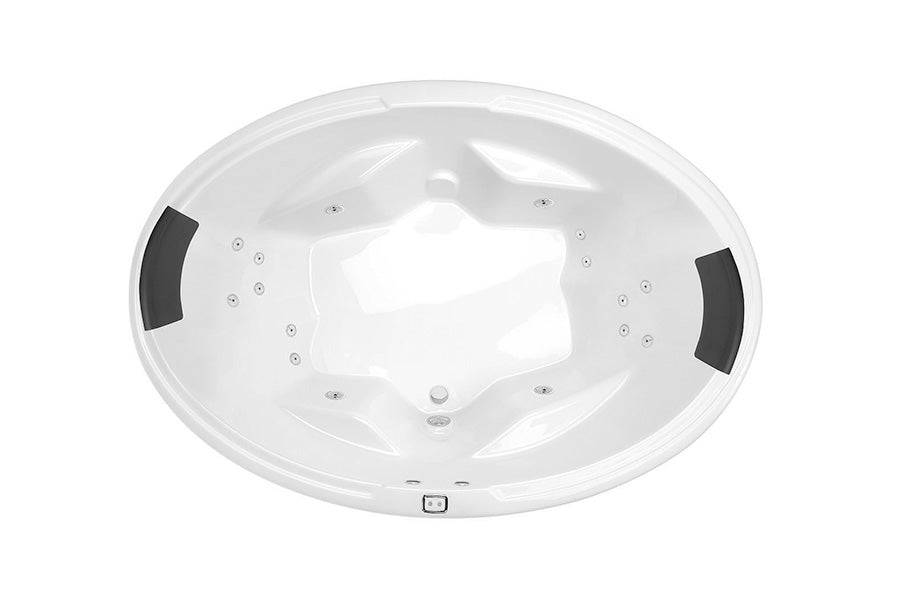 Decina DU1850CNSPAWC Duo 1850mm 16 Jet Contour Round Spa Bath
