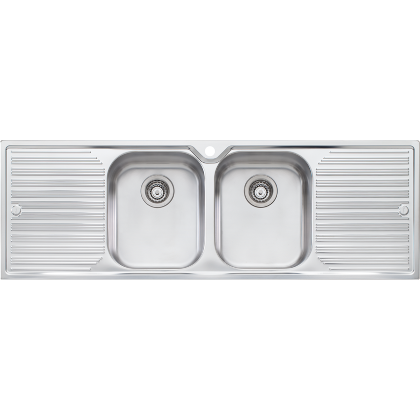 Oliveri DZ153 Diaz Double Bowl Sink With Double Drainer