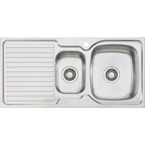 Oliveri EE02 Endeavour 1 & 1/2 Bowl Sink With Drainer