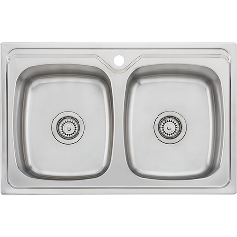 Oliveri EE23TU Endeavour Double Bowl Universal Sink